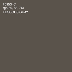 #59534C - Fuscous Gray Color Image